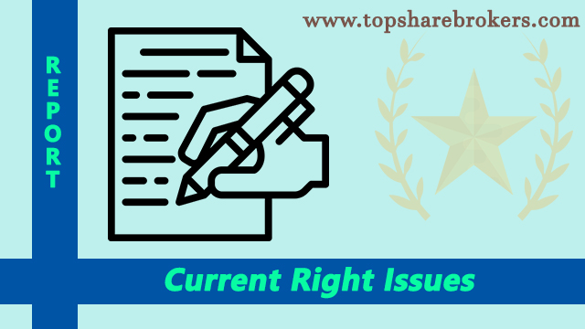 Current Right Issues in the Market -  Right Issue Details, News